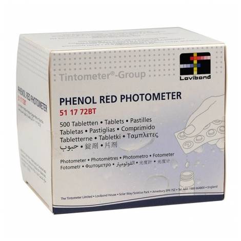 PHENOL RED DLA FOTOMETR 250 SZT. - Tabletki do pomiaru wartości pH.